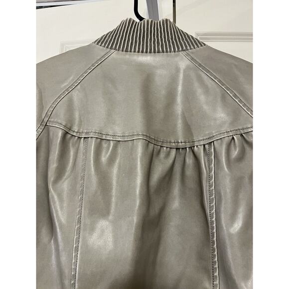 VINTAGE Hydraulic Metallic Faux Leather Jacket --Women's Large - Picture 6 of 10